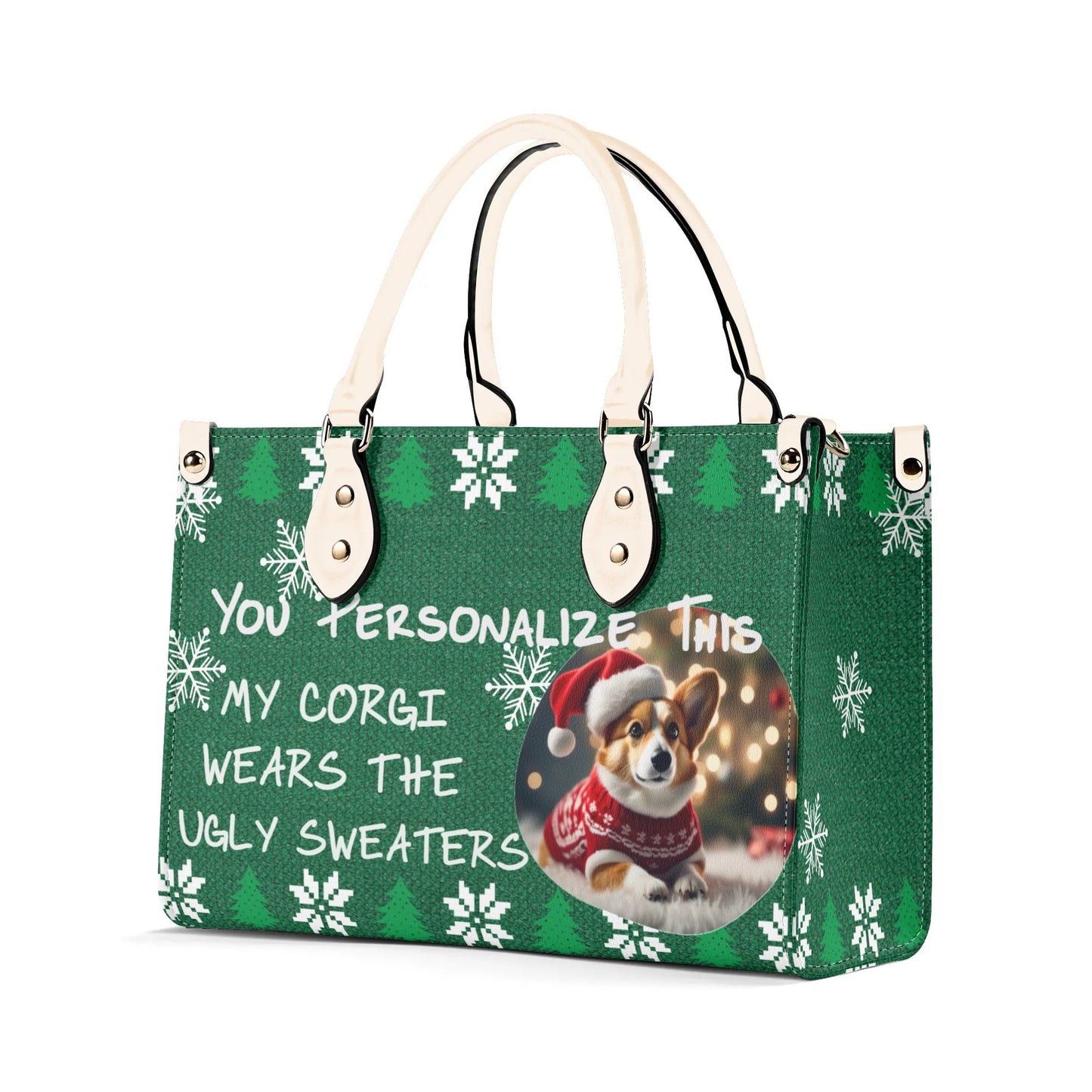 Ugly Holiday Sweater Purse (My Corgi Wears)