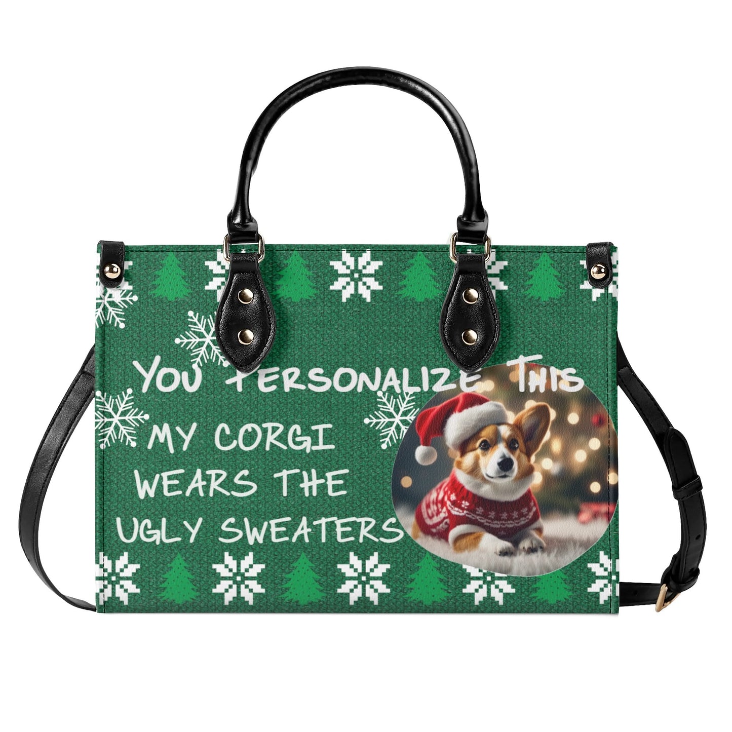 Ugly Holiday Sweater Purse (My Corgi Wears)