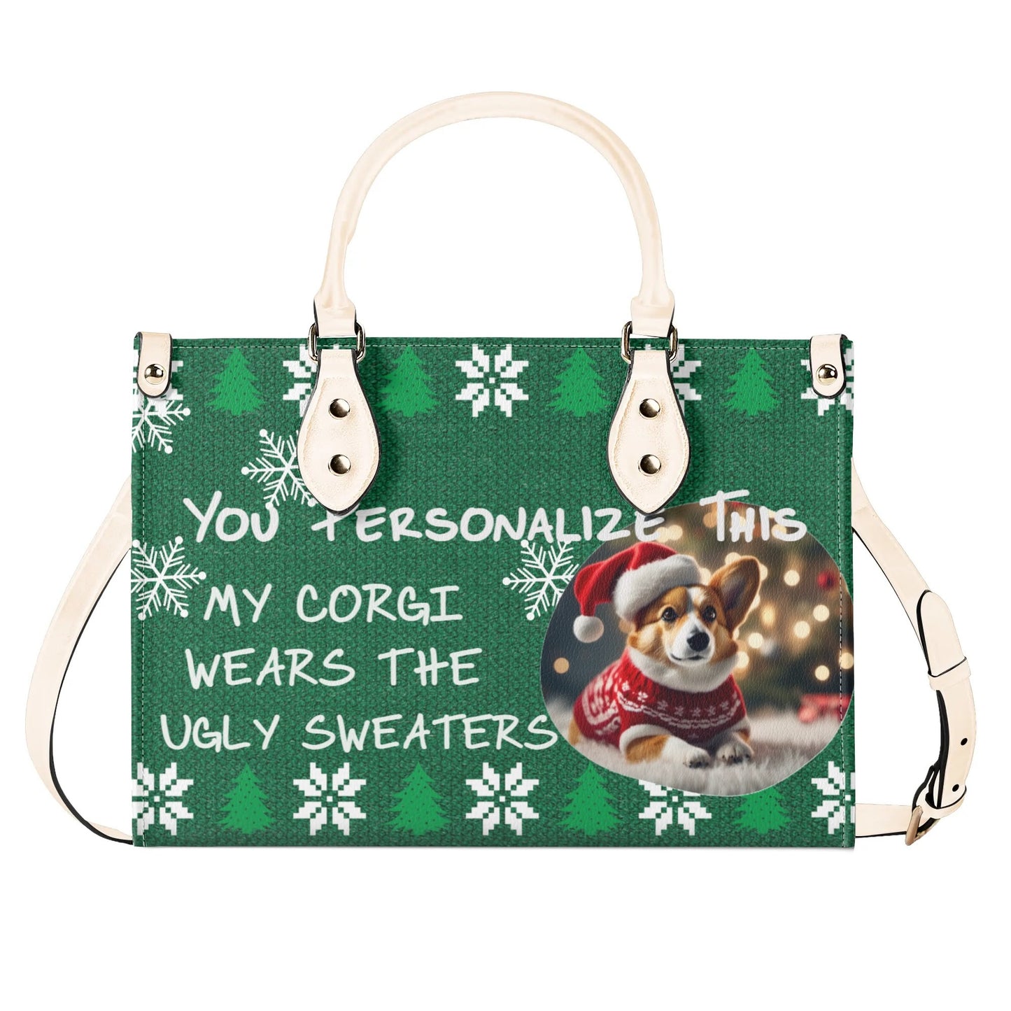 Ugly Holiday Sweater Purse (My Corgi Wears)