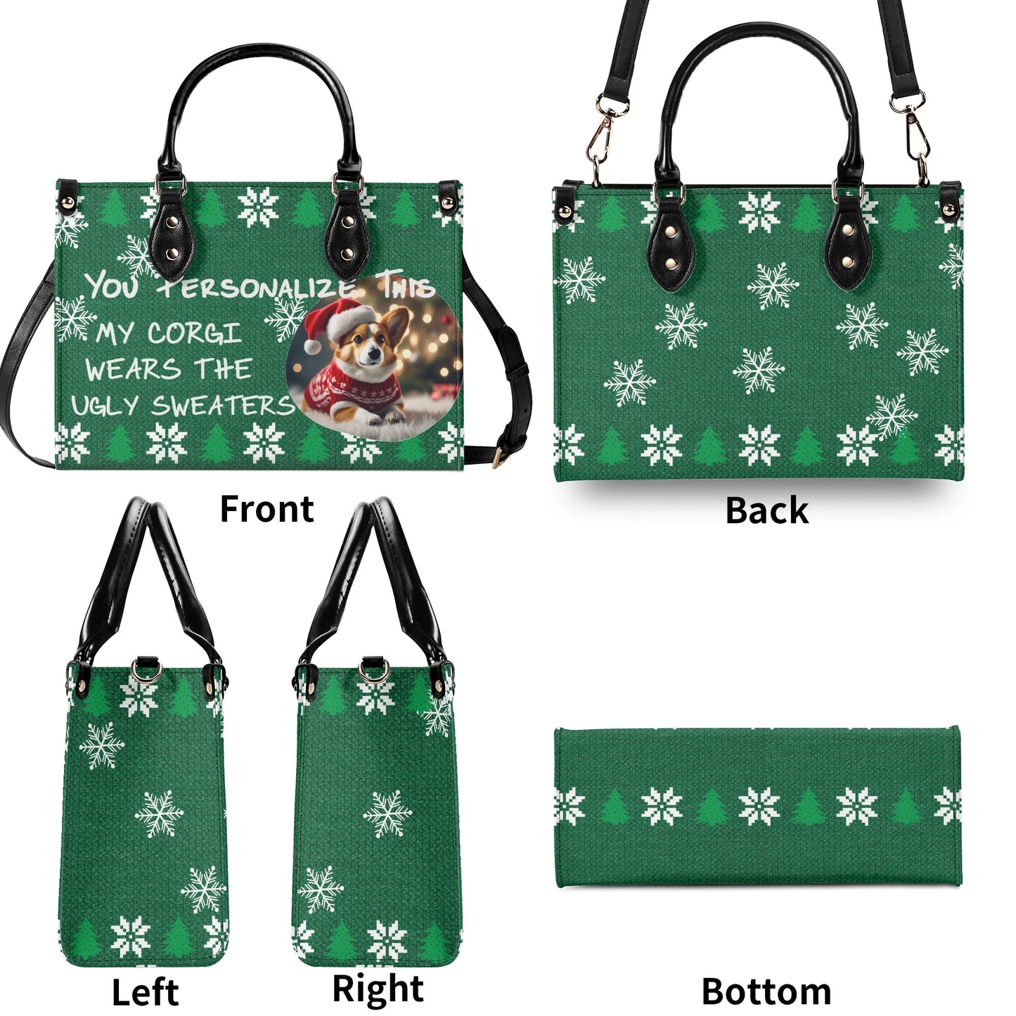 Ugly Holiday Sweater Purse (My Corgi Wears)