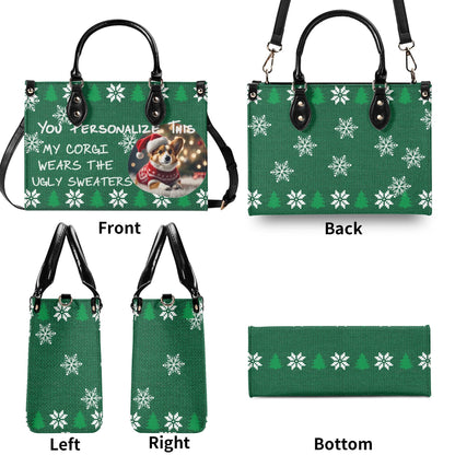 Ugly Holiday Sweater Purse (My Corgi Wears)