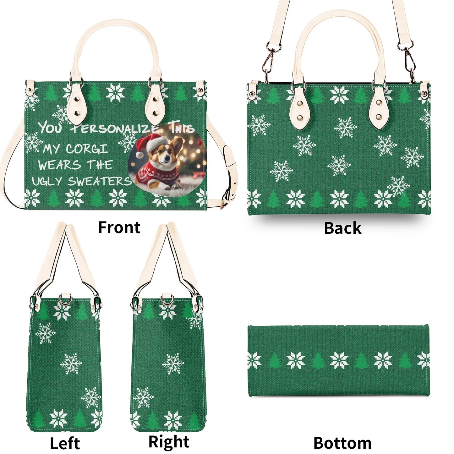 Ugly Holiday Sweater Purse (My Corgi Wears)