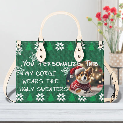 Ugly Holiday Sweater Purse (My Corgi Wears)