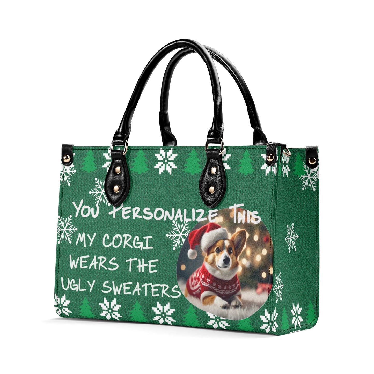 Ugly Holiday Sweater Purse (My Corgi Wears)