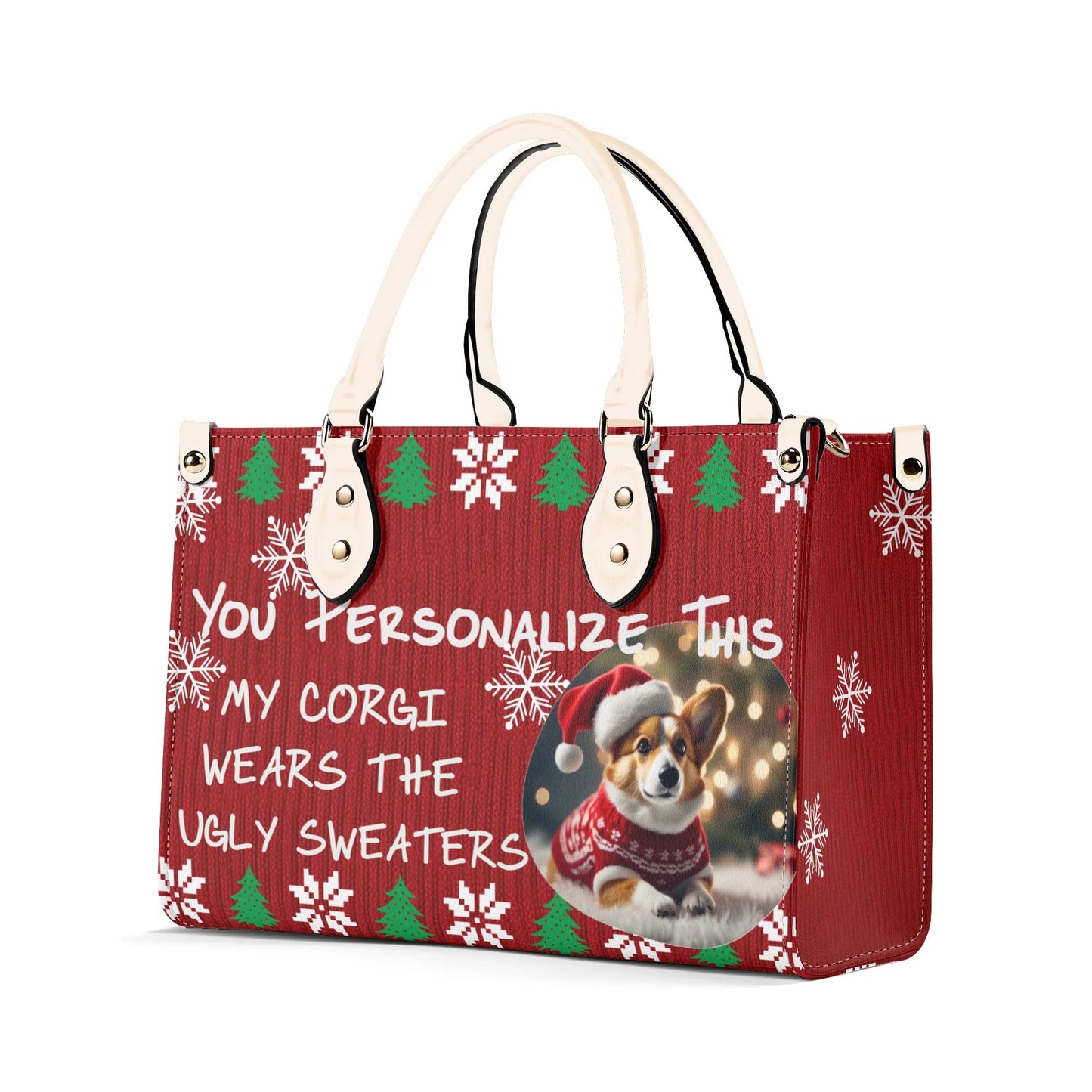 Ugly Holiday Sweater Purse (My Corgi Wears)