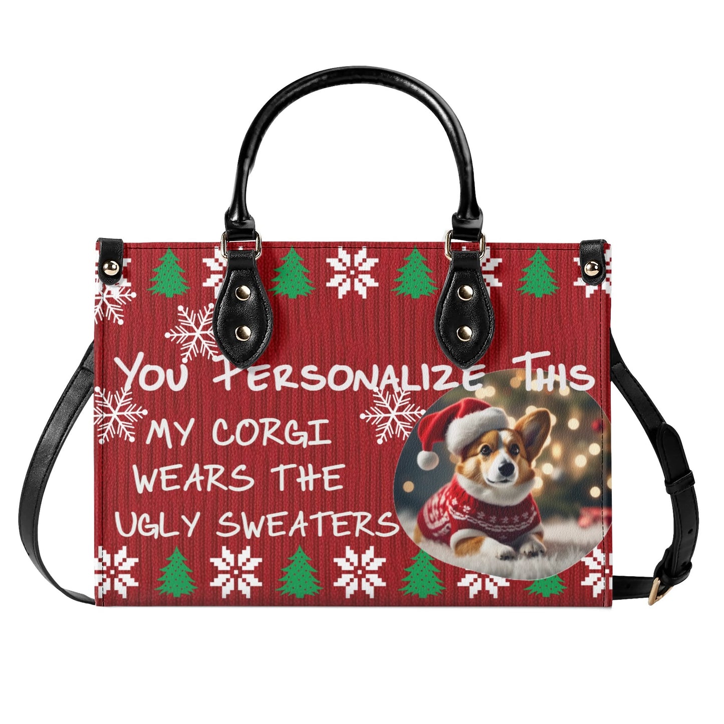 Ugly Holiday Sweater Purse (My Corgi Wears)