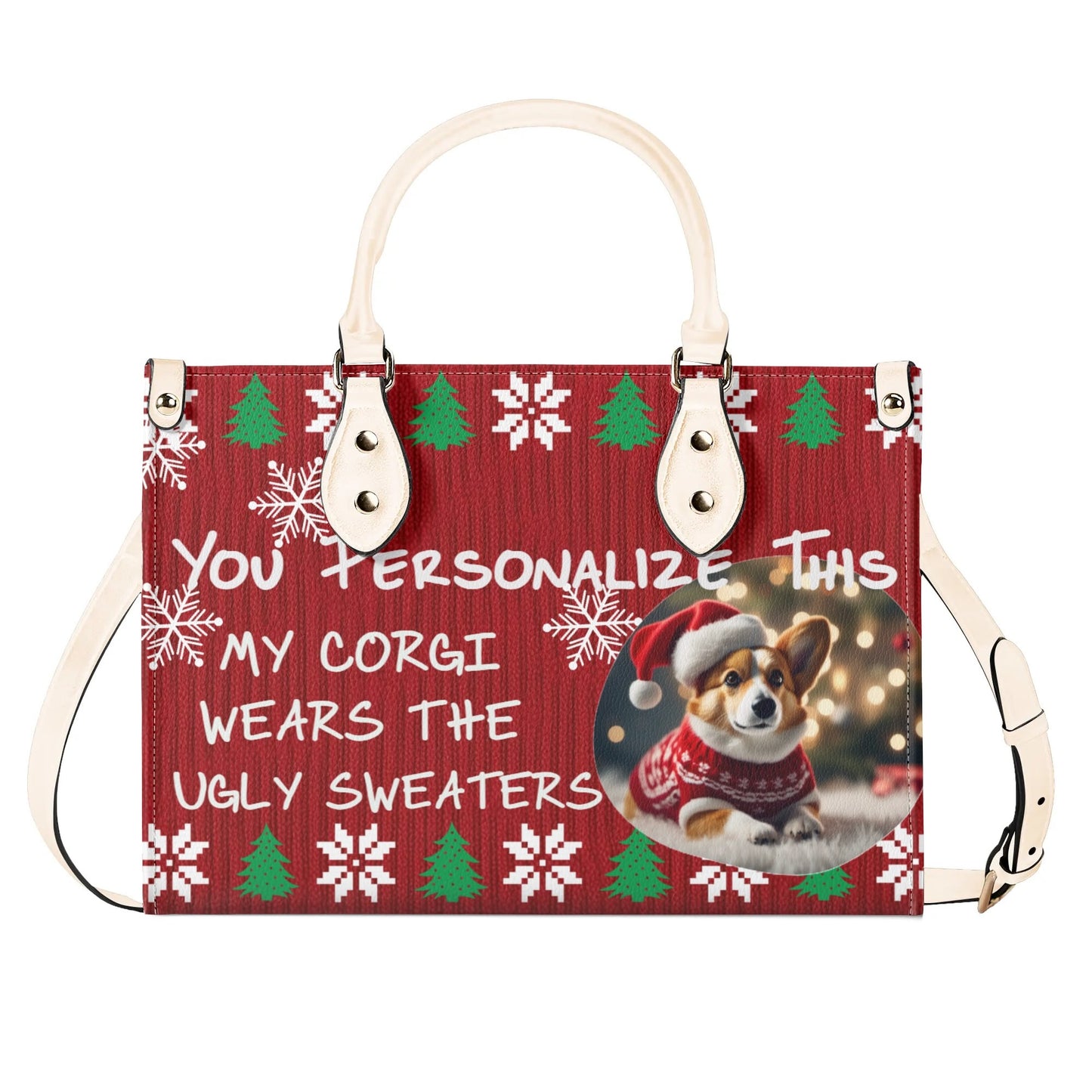 Ugly Holiday Sweater Purse (My Corgi Wears)