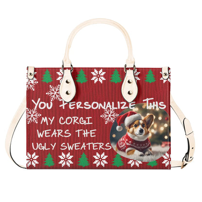 Ugly Holiday Sweater Purse (My Corgi Wears)