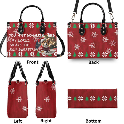 Ugly Holiday Sweater Purse (My Corgi Wears)