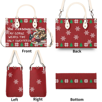 Ugly Holiday Sweater Purse (My Corgi Wears)