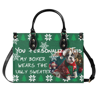 Ugly Holiday Sweater Purse (My Boxer Wears)