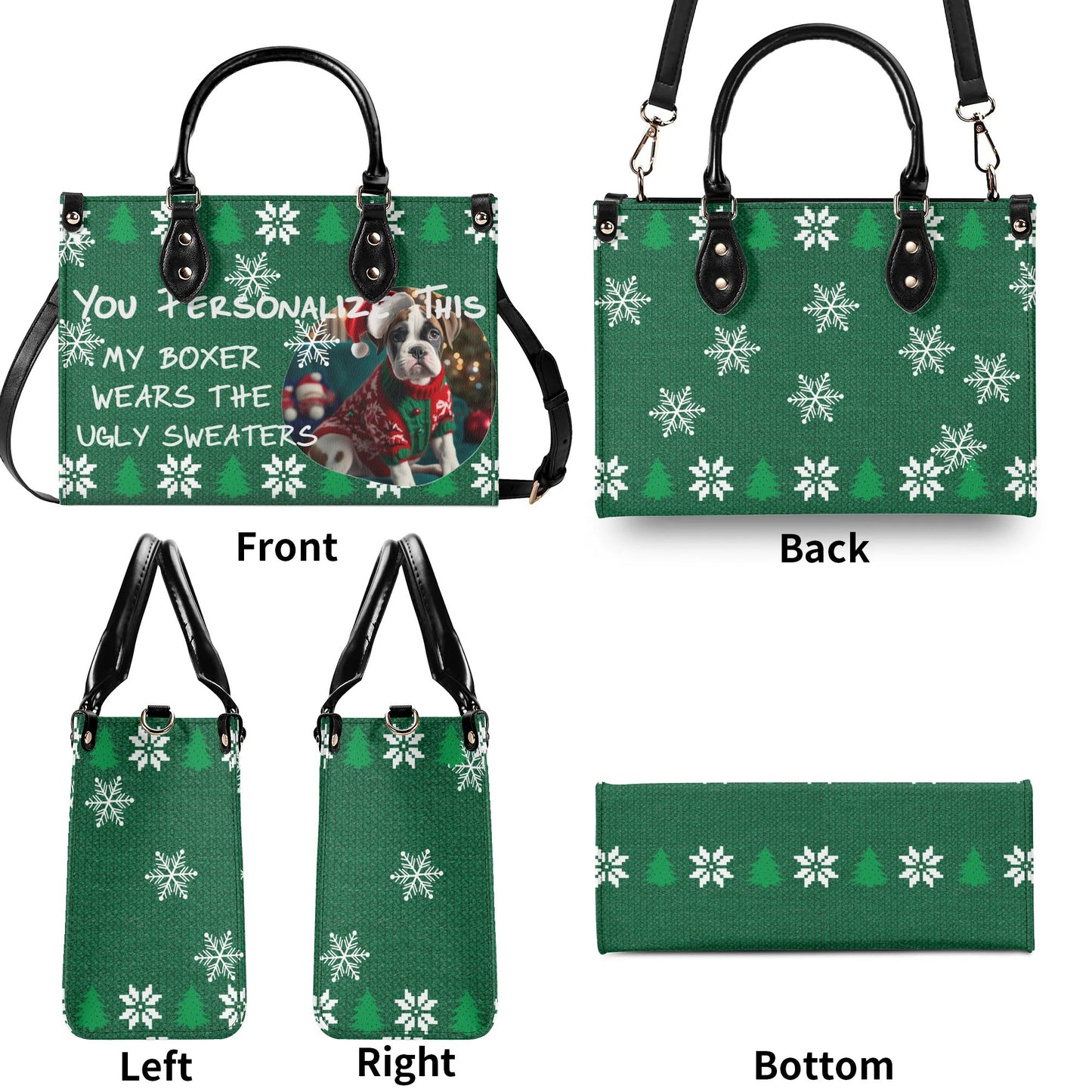 Ugly Holiday Sweater Purse (My Boxer Wears)