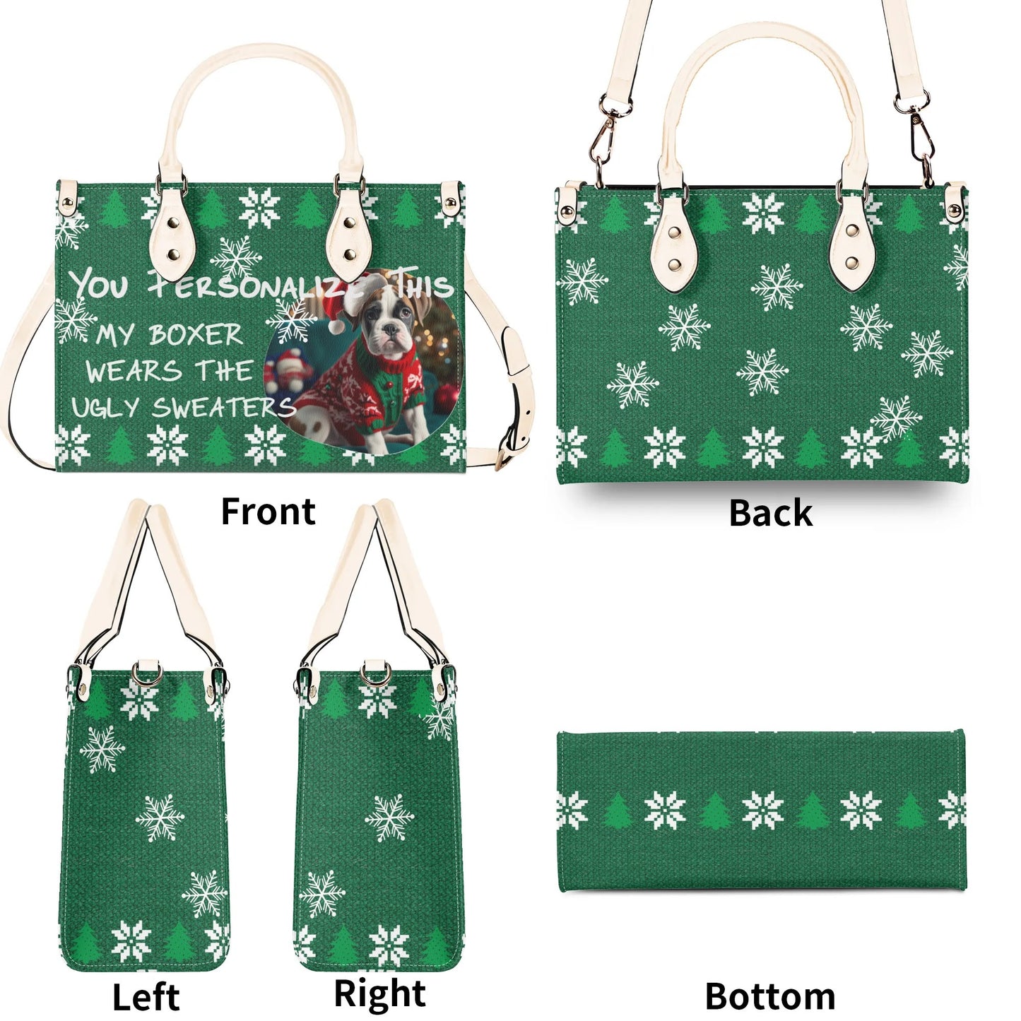 Ugly Holiday Sweater Purse (My Boxer Wears)