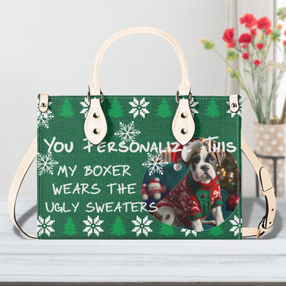 Ugly Holiday Sweater Purse (My Boxer Wears)