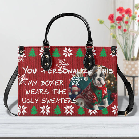 Ugly Holiday Sweater Purse (My Boxer Wears)