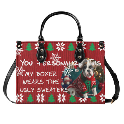 Ugly Holiday Sweater Purse (My Boxer Wears)