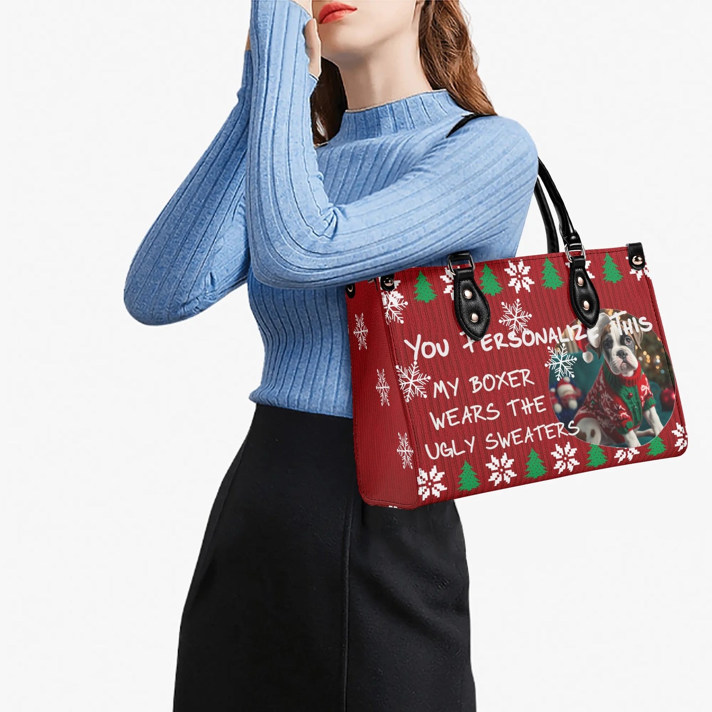 Ugly Holiday Sweater Purse (My Boxer Wears)