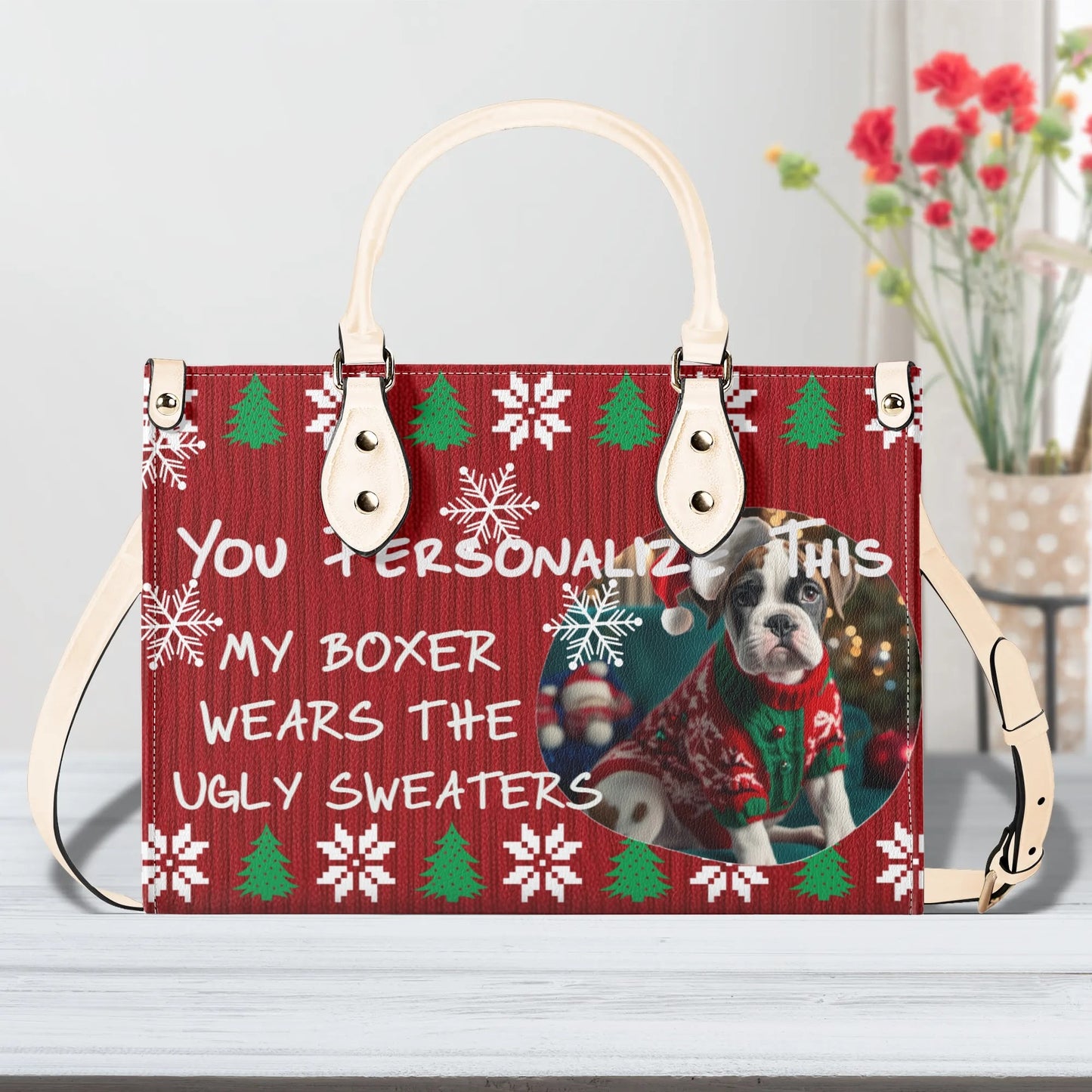 Ugly Holiday Sweater Purse (My Boxer Wears)