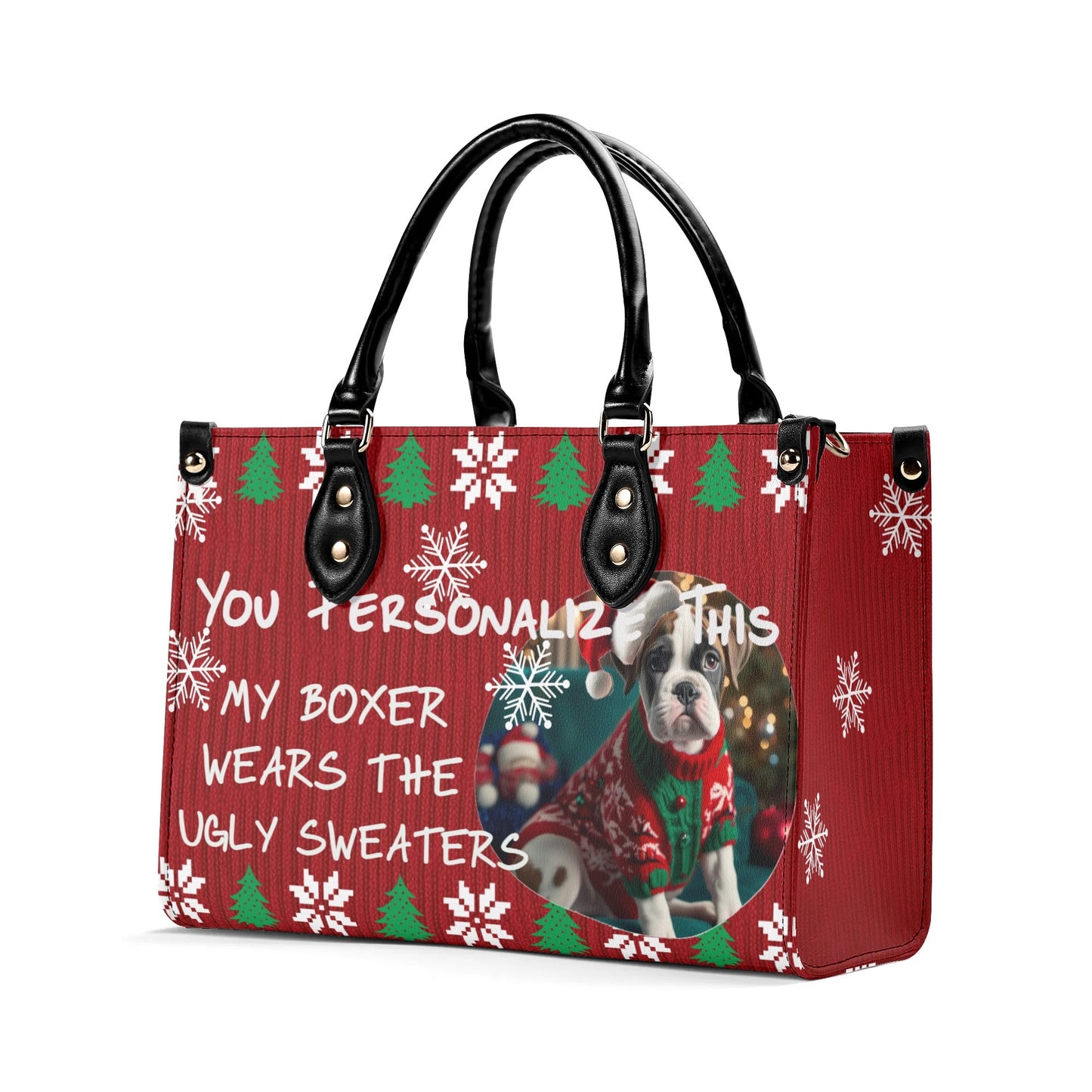 Ugly Holiday Sweater Purse (My Boxer Wears)