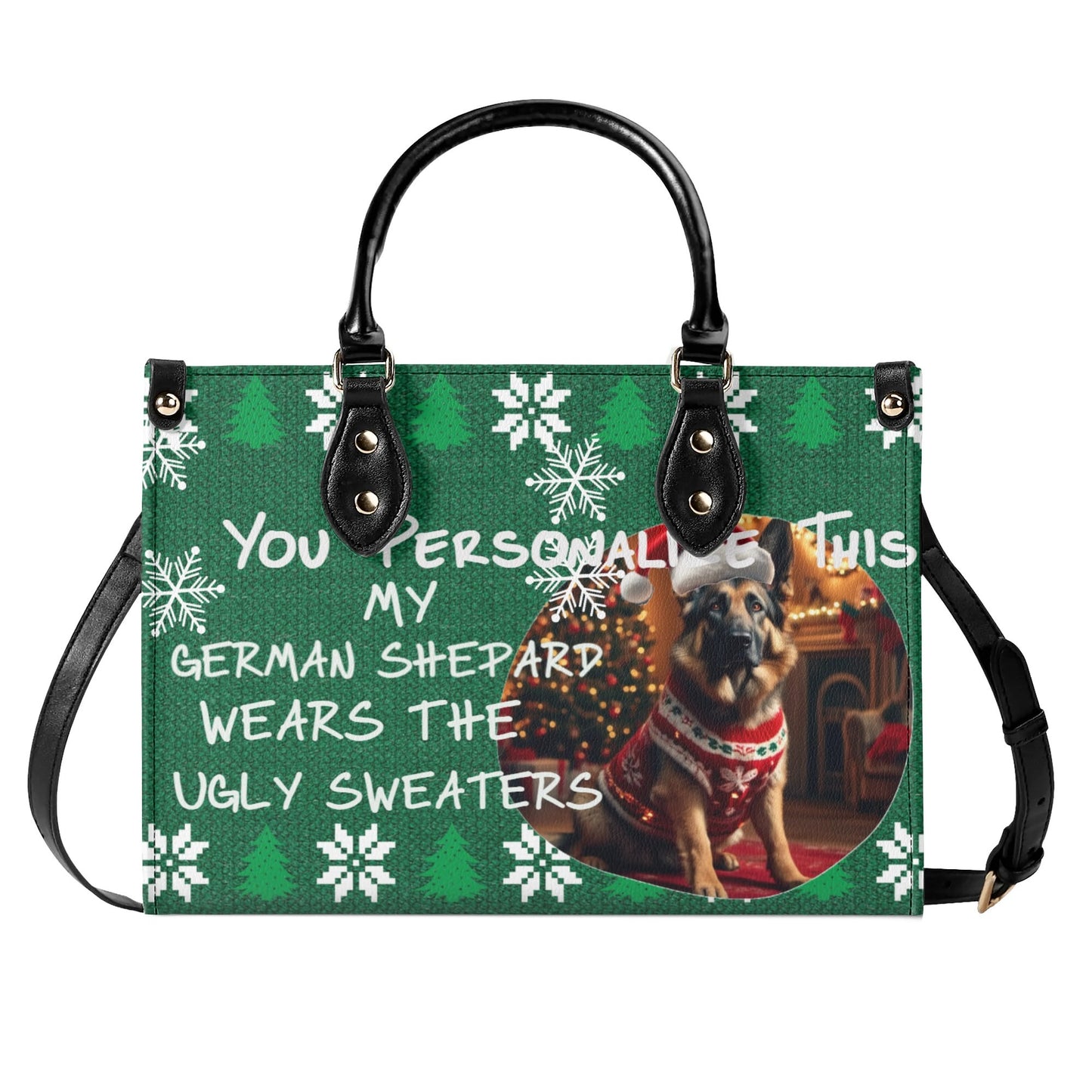 Ugly Holiday Sweater Purse (My German Shepard Wears)