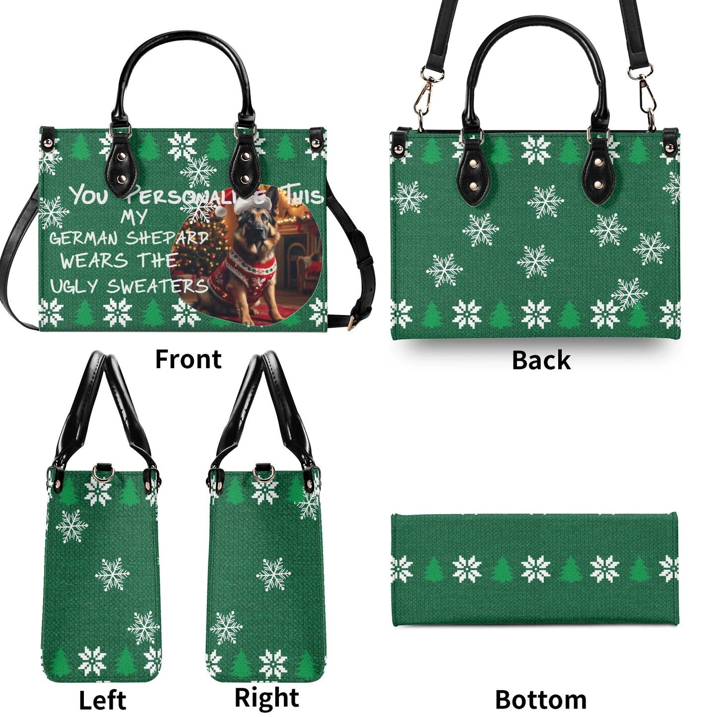 Ugly Holiday Sweater Purse (My German Shepard Wears)