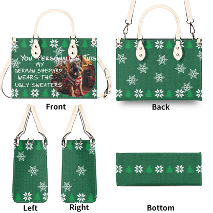 Ugly Holiday Sweater Purse (My German Shepard Wears)