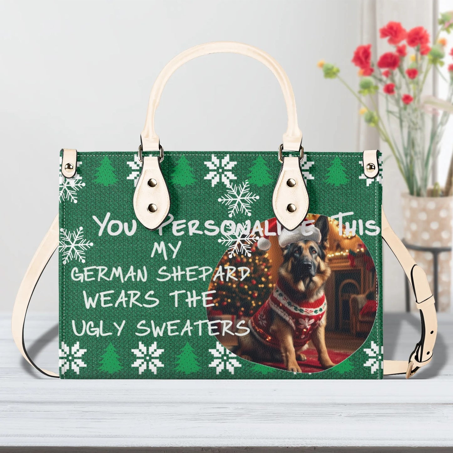 Ugly Holiday Sweater Purse (My German Shepard Wears)