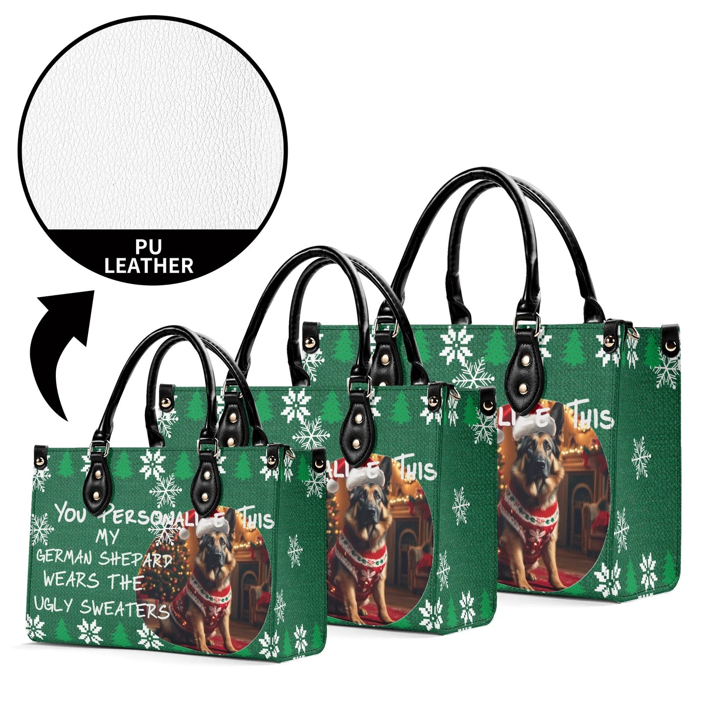 Ugly Holiday Sweater Purse (My German Shepard Wears)