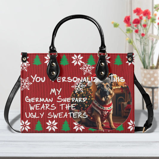 Ugly Holiday Sweater Purse (My German Shepard Wears)