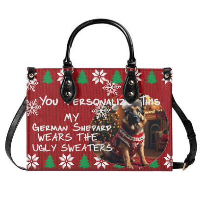 Ugly Holiday Sweater Purse (My German Shepard Wears)