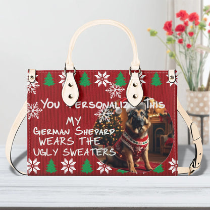 Ugly Holiday Sweater Purse (My German Shepard Wears)