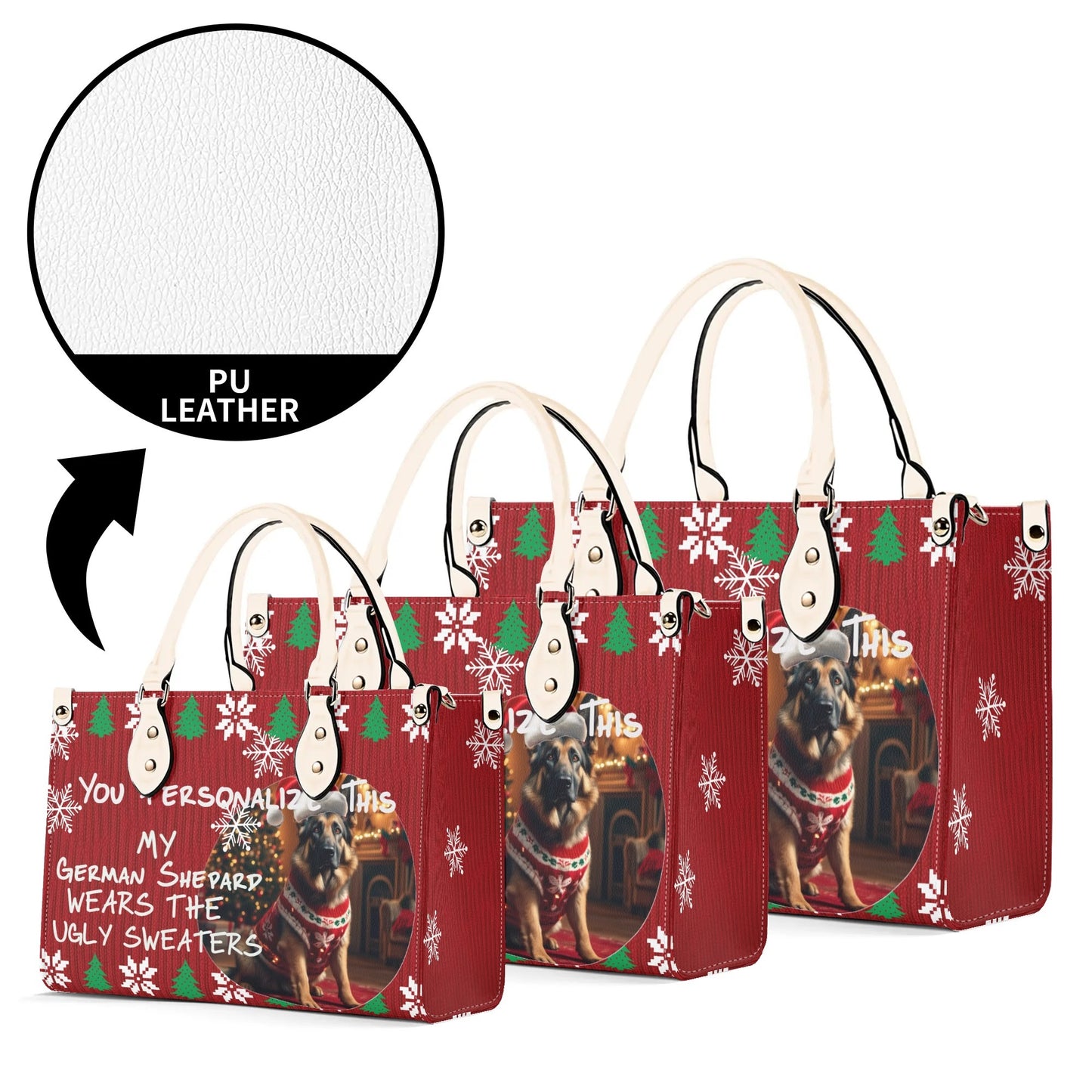 Ugly Holiday Sweater Purse (My German Shepard Wears)