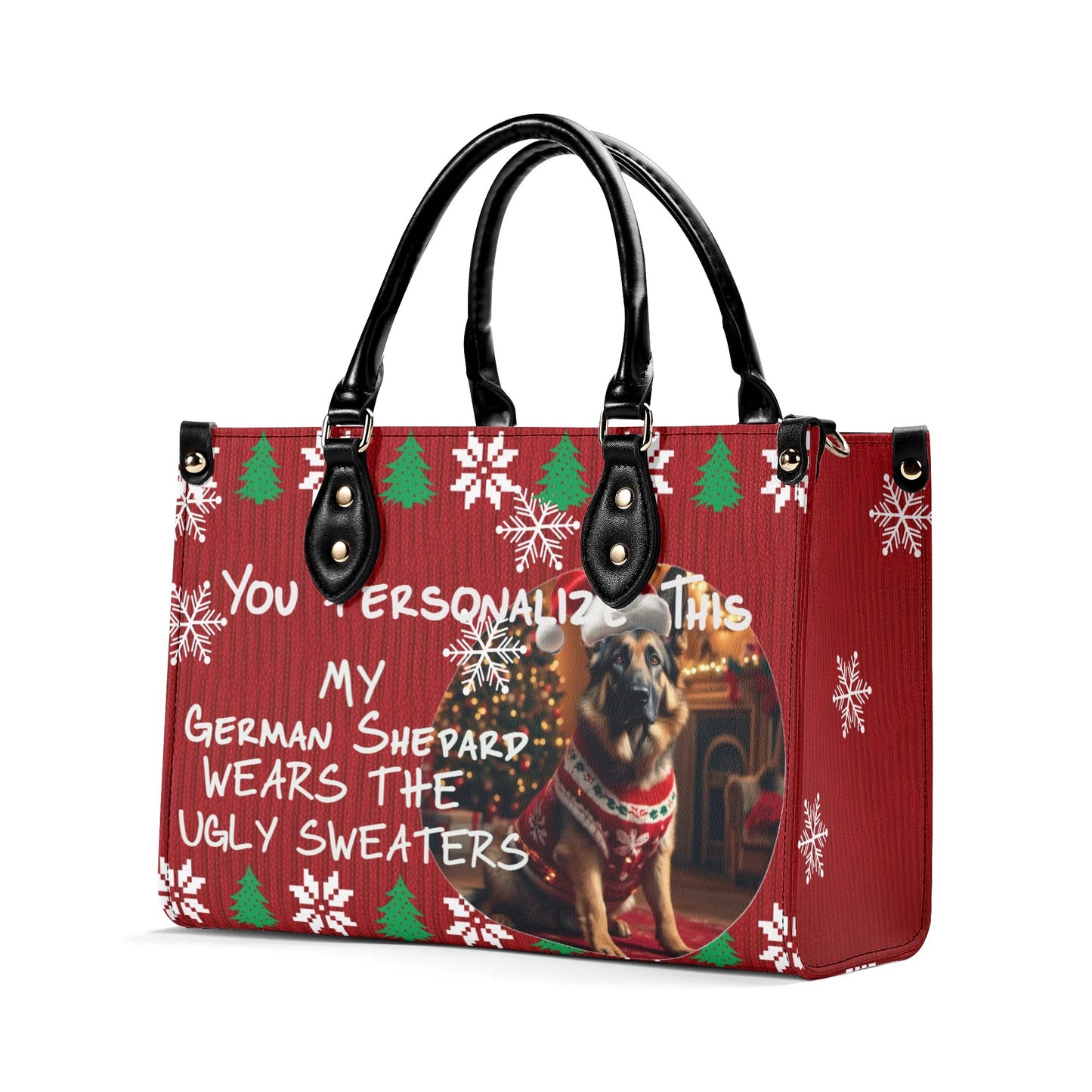 Ugly Holiday Sweater Purse (My German Shepard Wears)