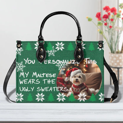 Ugly Holiday Sweater Purse (My Maltese Wears)