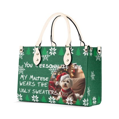 Ugly Holiday Sweater Purse (My Maltese Wears)