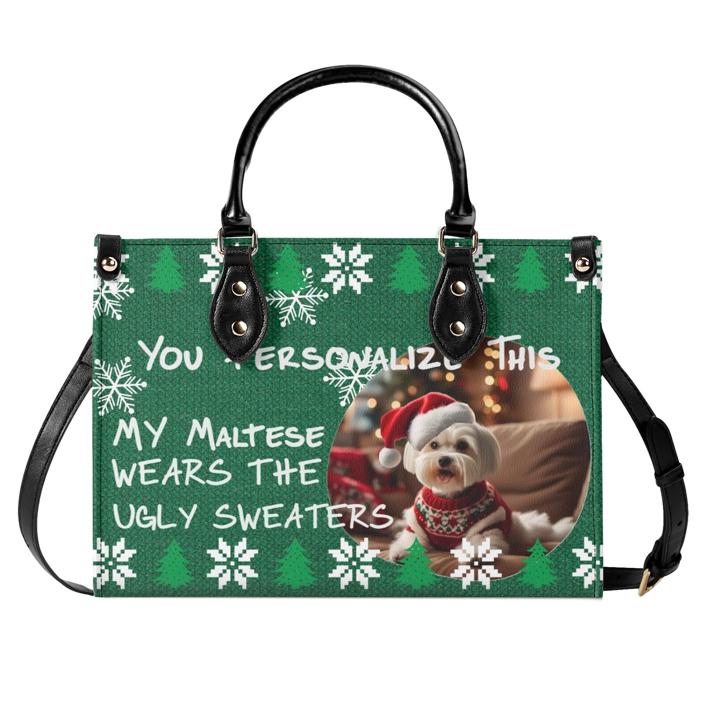 Ugly Holiday Sweater Purse (My Maltese Wears)