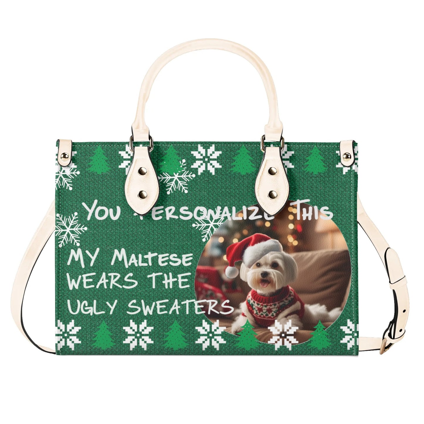 Ugly Holiday Sweater Purse (My Maltese Wears)