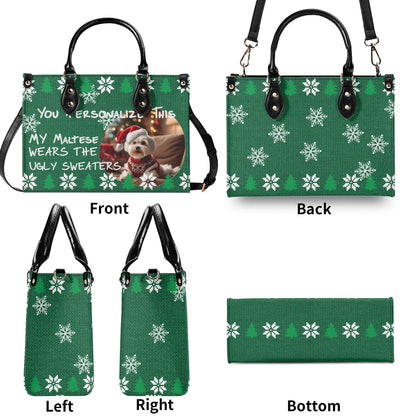 Ugly Holiday Sweater Purse (My Maltese Wears)