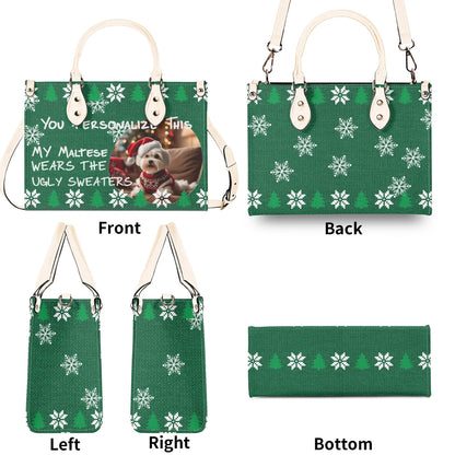 Ugly Holiday Sweater Purse (My Maltese Wears)