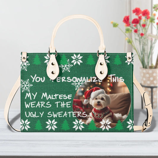 Ugly Holiday Sweater Purse (My Maltese Wears)