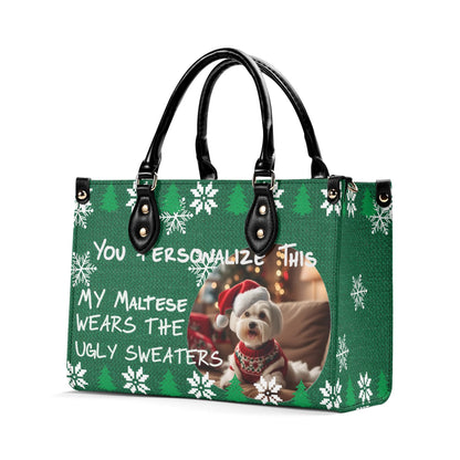 Ugly Holiday Sweater Purse (My Maltese Wears)