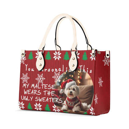 Ugly Holiday Sweater Purse (My Maltese Wears)