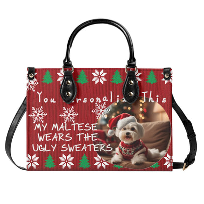 Ugly Holiday Sweater Purse (My Maltese Wears)