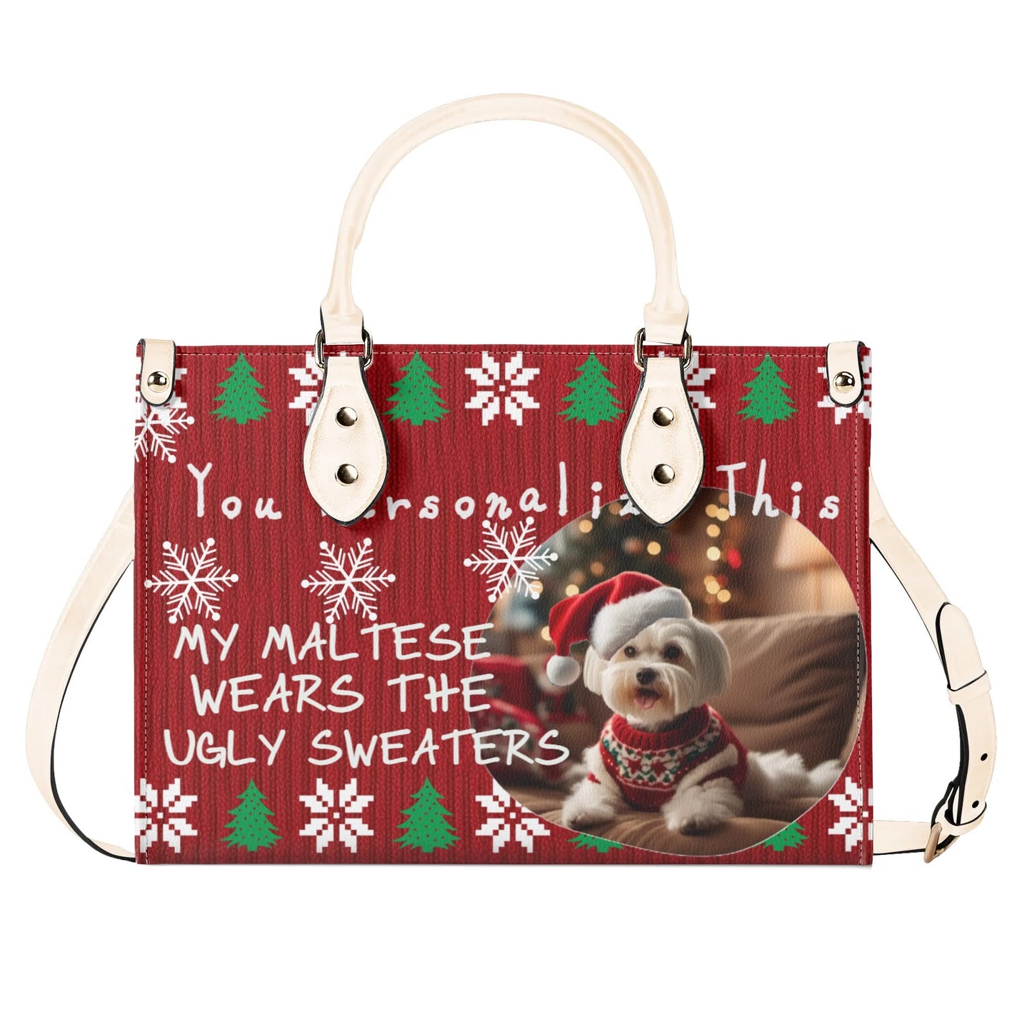 Ugly Holiday Sweater Purse (My Maltese Wears)