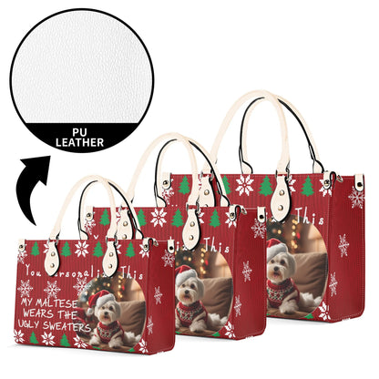 Ugly Holiday Sweater Purse (My Maltese Wears)