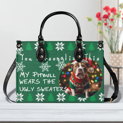 Ugly Holiday Sweater Purse (My Pitbull Wears)