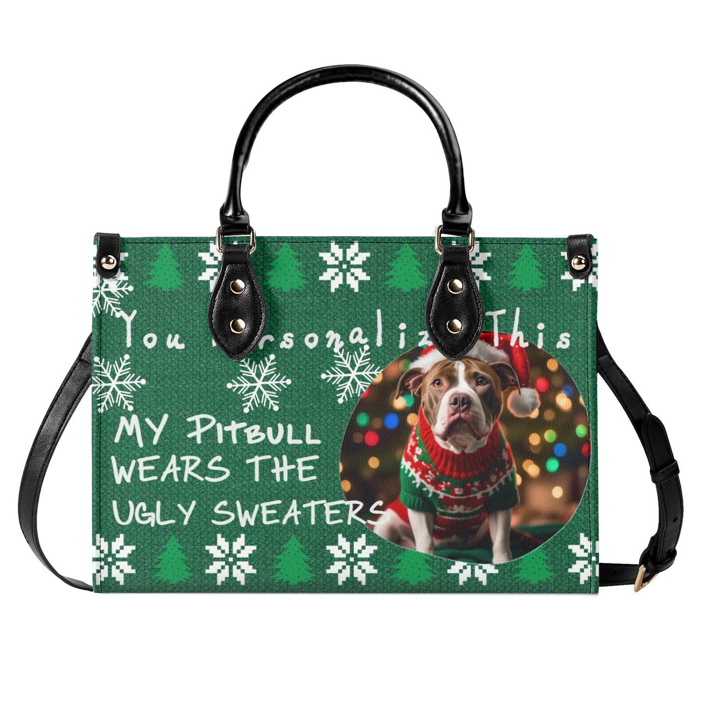 Ugly Holiday Sweater Purse (My Pitbull Wears)