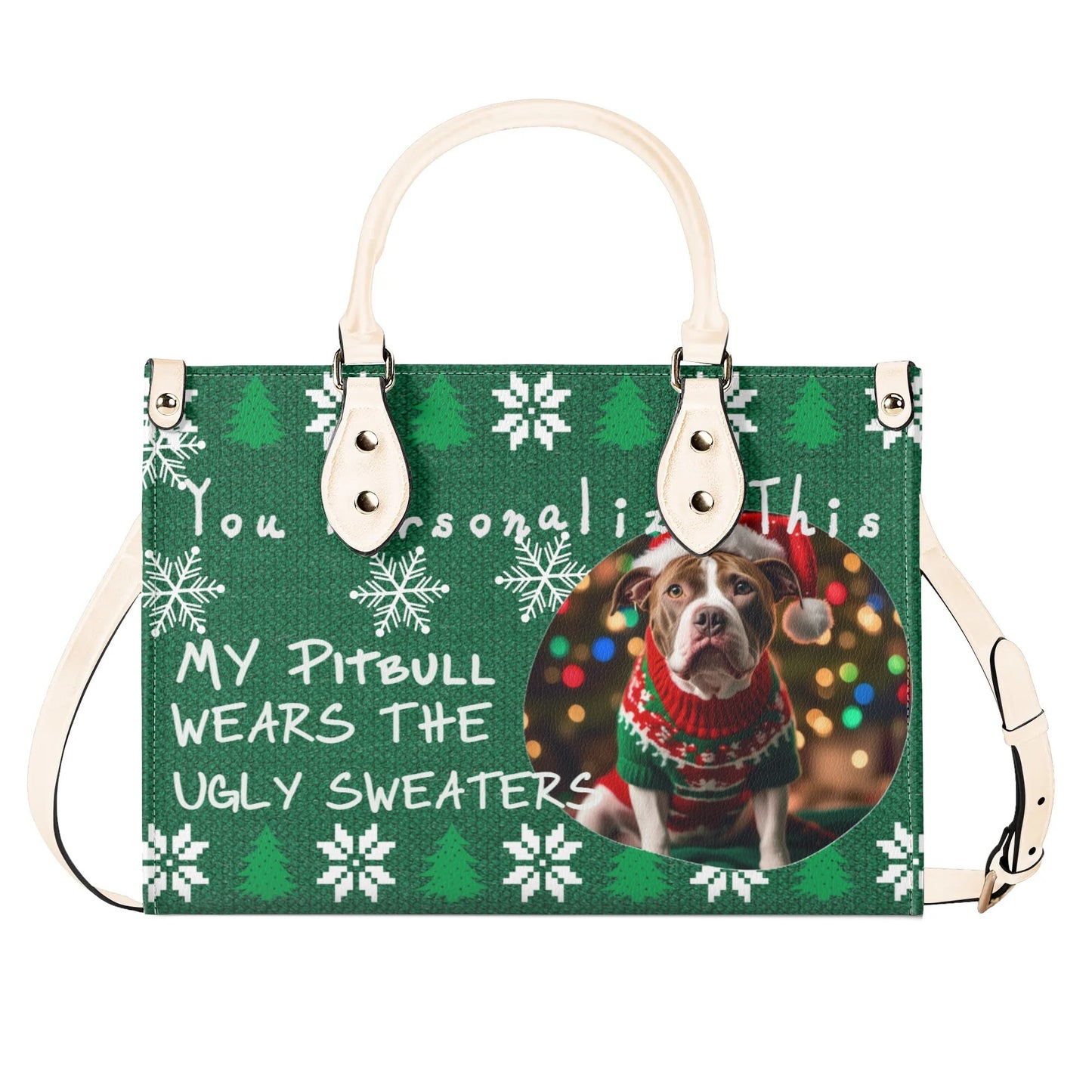 Ugly Holiday Sweater Purse (My Pitbull Wears)