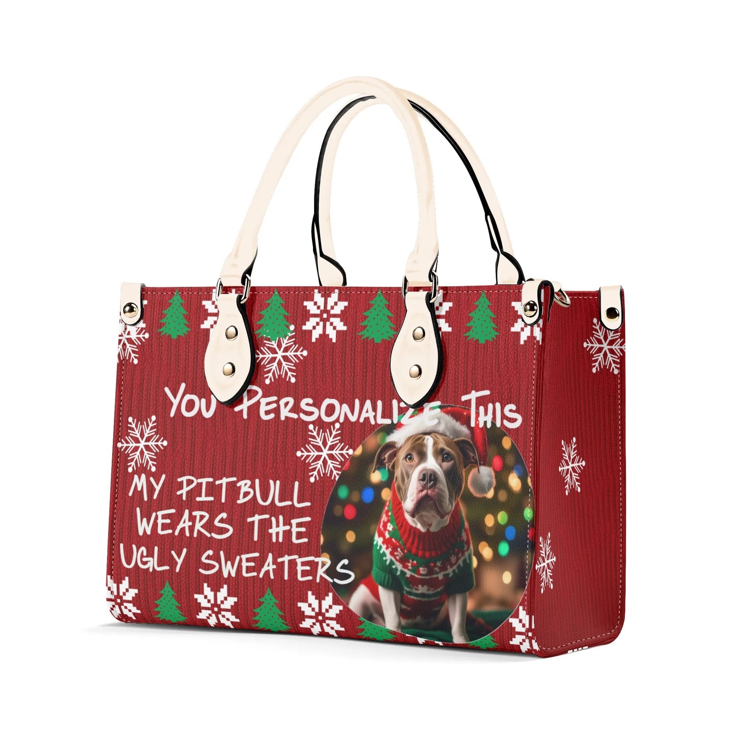 Ugly Holiday Sweater Purse (My Pitbull Wears)