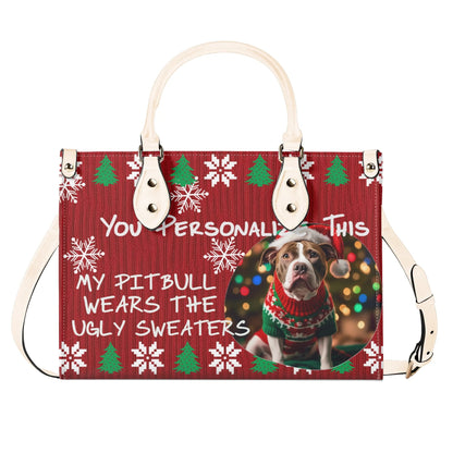 Ugly Holiday Sweater Purse (My Pitbull Wears)